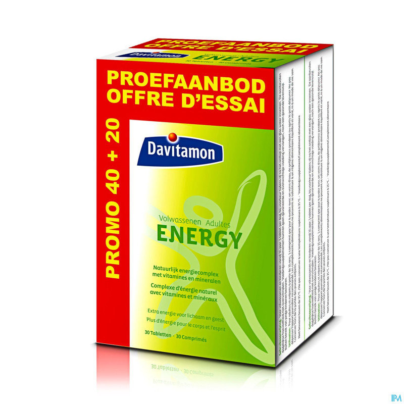 Davitamon energy tabl 40+20
