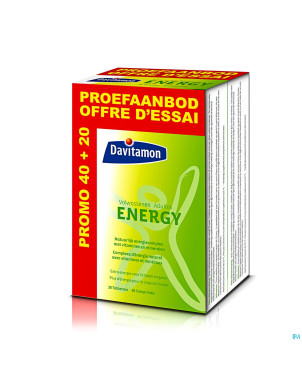 Davitamon energy tabl 40+20