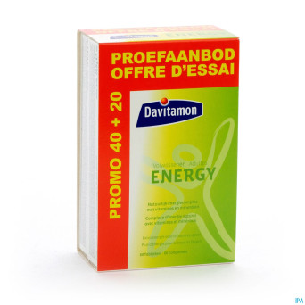 Davitamon energy tabl 40+20