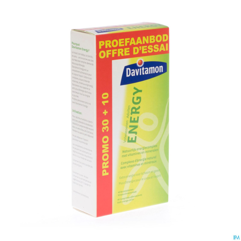Davitamon energy tabl efferv. 30+10