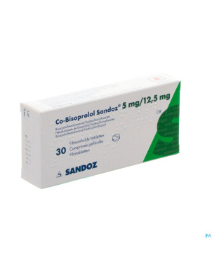 Co bisoprolol sandoz 5 mg/12,5 mg comp pell 30