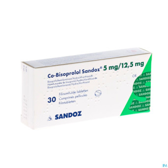 Co bisoprolol sandoz 5 mg/12,5 mg comp pell 30