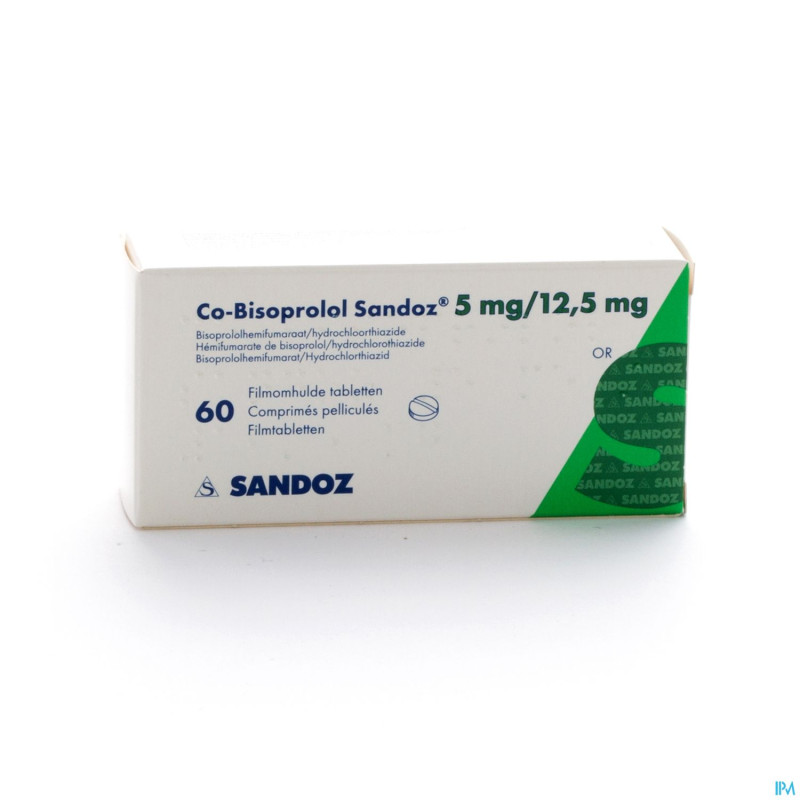 Co bisoprolol sandoz 5 mg/12,5 mg comp pell  60