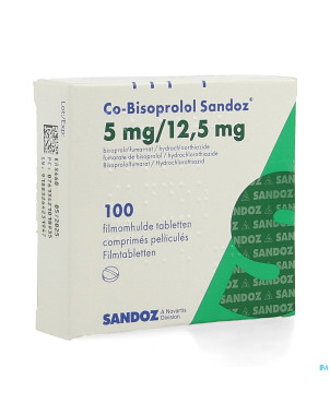 Co bisoprolol sandoz 5 mg/12,5 mg comp pell 100