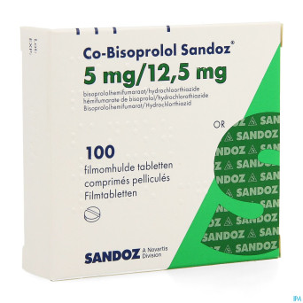 Co bisoprolol sandoz 5 mg/12,5 mg comp pell 100