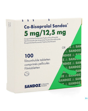Co bisoprolol sandoz 5 mg/12,5 mg comp pell 100