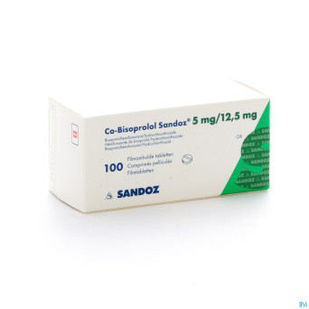 Co bisoprolol sandoz 5 mg/12,5 mg comp pell 100