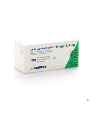 Co bisoprolol sandoz 5 mg/12,5 mg comp pell 100