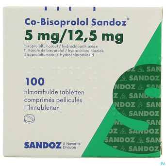Co bisoprolol sandoz 5 mg/12,5 mg comp pell 100