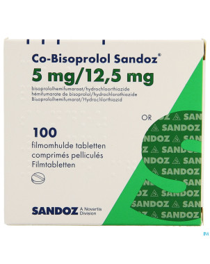 Co bisoprolol sandoz 5 mg/12,5 mg comp pell 100