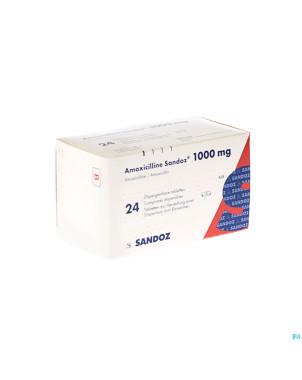 Amoxicilline sandoz 1000 mg tabl disp 24