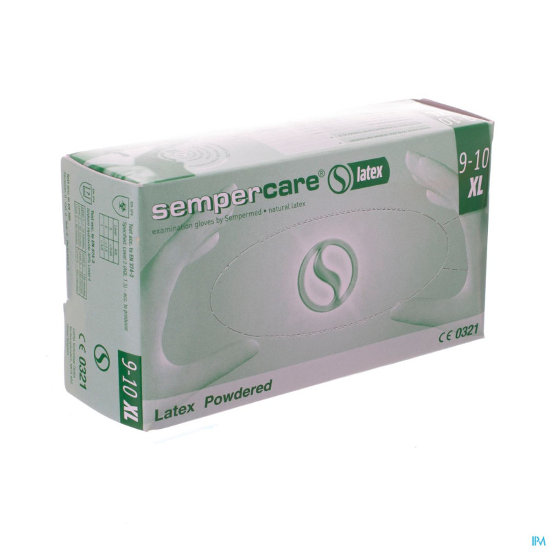 Sempercare latex powdered    xl  90 823981029