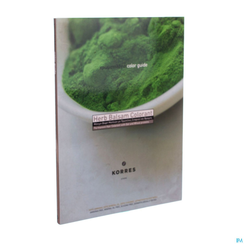 Korres herb baume carte couleur