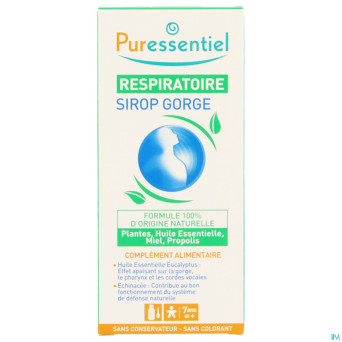 Puressentiel respiratoire sirop toux gorge   125ml