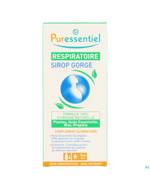 Puressentiel respiratoire sirop toux gorge   125ml