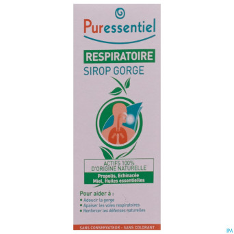 Puressentiel respiratoire sirop toux gorge   125ml