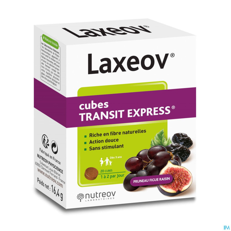 Laxeov pruneau-figue-raisin palet 20x10g