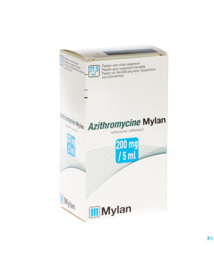 Azithromycine mylan 200 mg/5ml pulv susp or 37,5ml