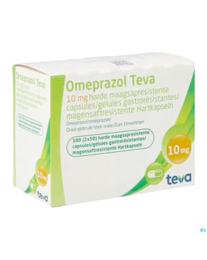 Omeprazol teva 10mg caps gastro res pilulier 100