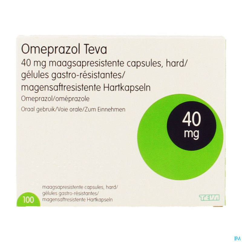 Omeprazol teva 40mg caps gastro res pilulier  100