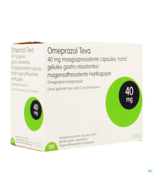 Omeprazol teva 40mg caps gastro res pilulier  100