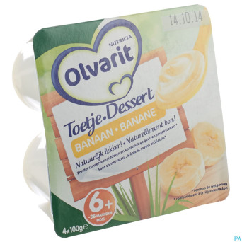 Olvarit dessert banane  6-36m 4x100g