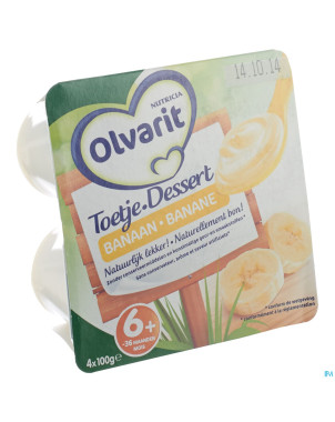 Olvarit dessert banane  6-36m 4x100g