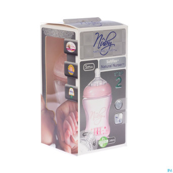 Nuby nt biberon propyl. 240ml+tetine med.3m+
