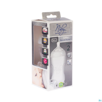 Nuby nt biberon propyl. 330ml+tetine med.3m+