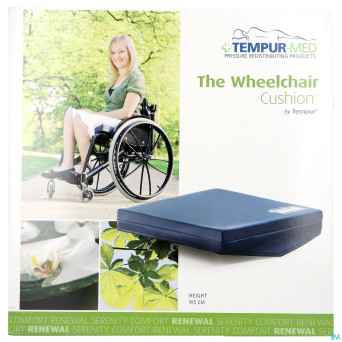 Tempur coussin chaise roul. housse pu  45x45x9/5cm