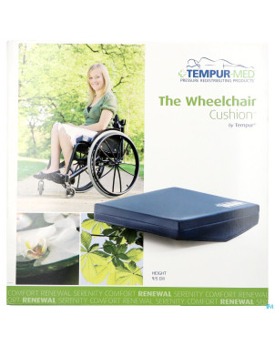 Tempur coussin chaise roul. housse pu  45x45x9/5cm