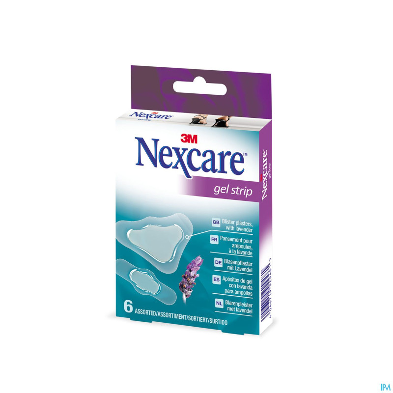 Nexcare 3m gel strips lavande small 6 n1406s