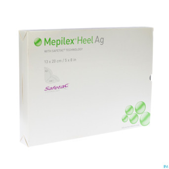 Mepilex heel ag pansement steril  13x20cm 5 388100