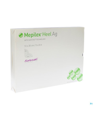 Mepilex heel ag pansement steril  13x20cm 5 388100