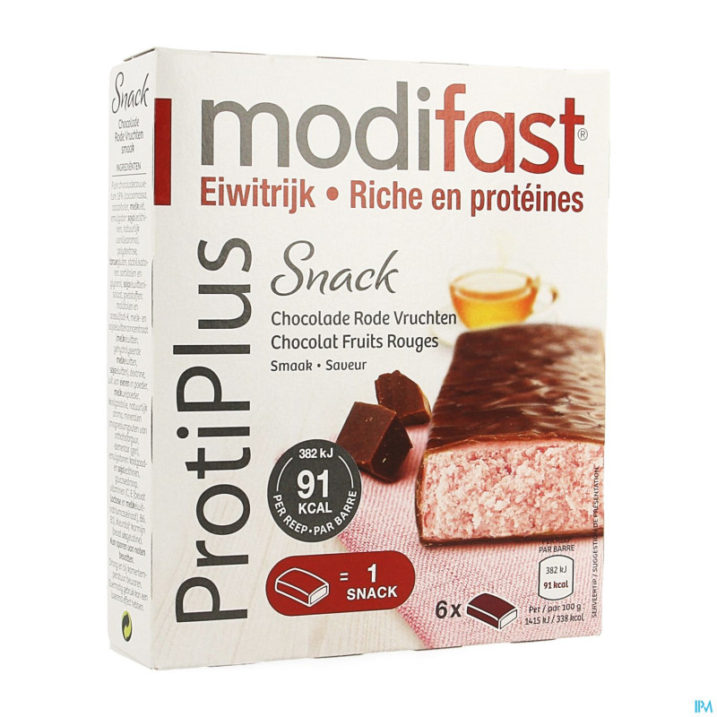 Modifast protiplus barre chocolat-fr.rouges   162g