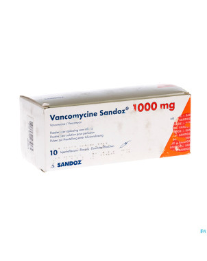Vancomycine sandoz fl inj 10 x 1000 mg