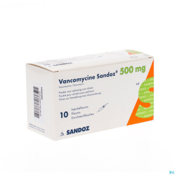 Vancomycine sandoz fl inj 10 x  500 mg