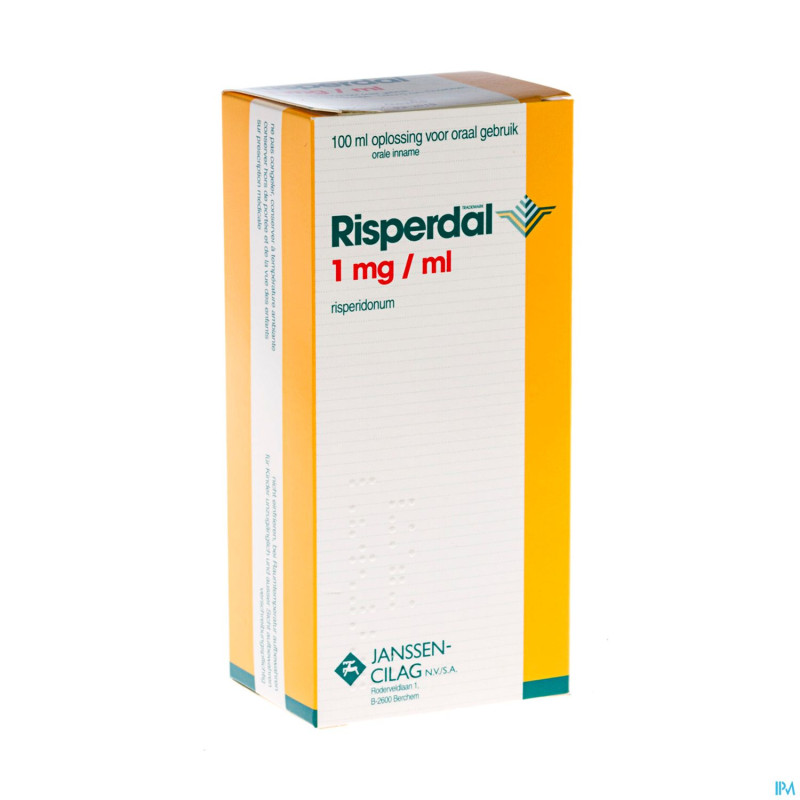 Risperdal 1 mg/ml sol susp or 100 ml pip