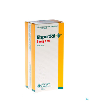 Risperdal 1 mg/ml sol susp or 100 ml pip