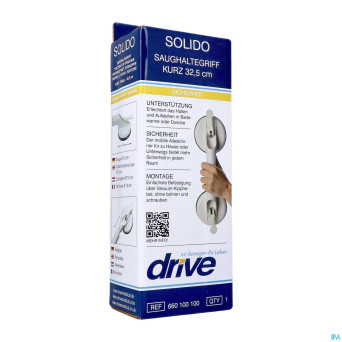 Barre murale solido sur ventouses 10cm   660100100