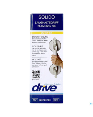 Barre murale solido sur ventouses 10cm   660100100