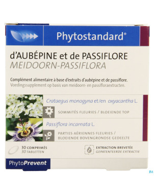 Phytostandard aubepine-passiflore  comp 30 blister