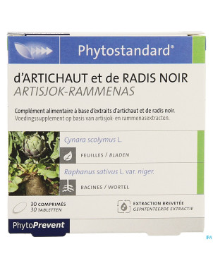 Phytostandard artichaut-radis noir comp 30 blister