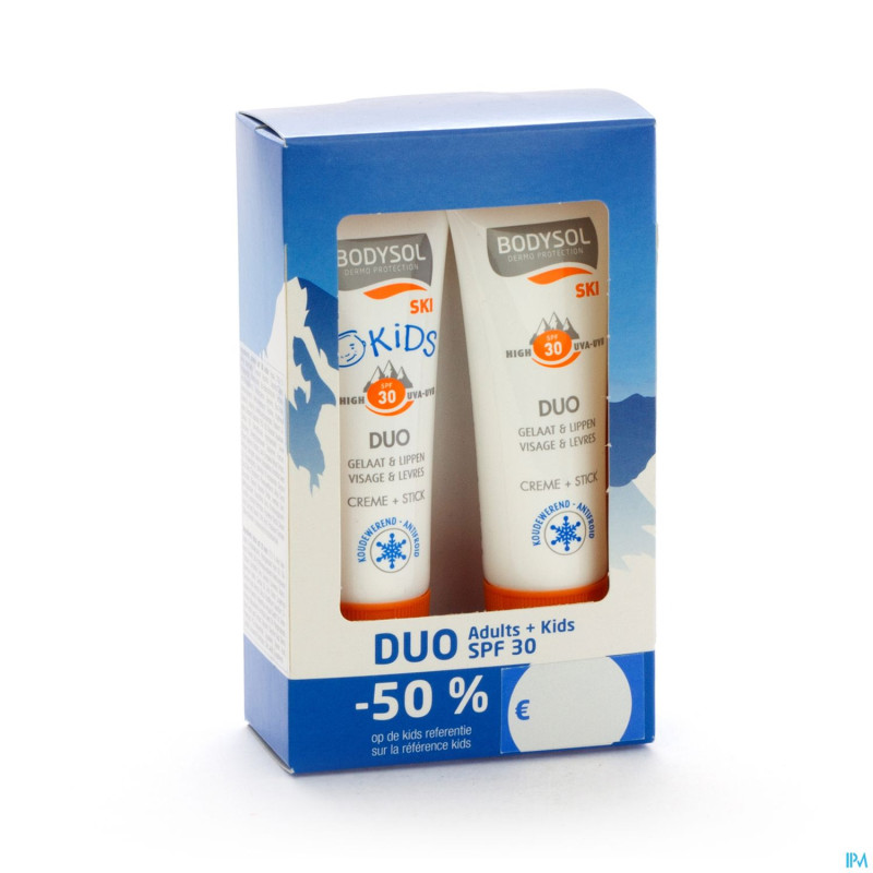 Bodysol ski kids+adults ip30 2x20ml promo