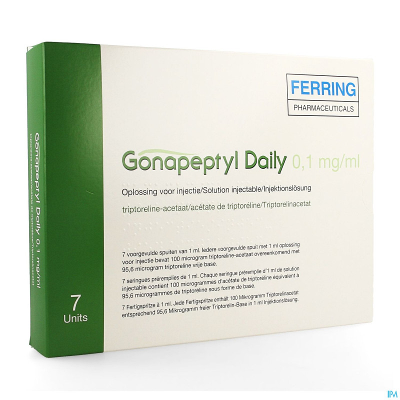 Gonapeptyl daily 0,1mg/ml sol inj pre remplie 7