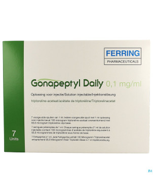 Gonapeptyl daily 0,1mg/ml sol inj pre remplie 7