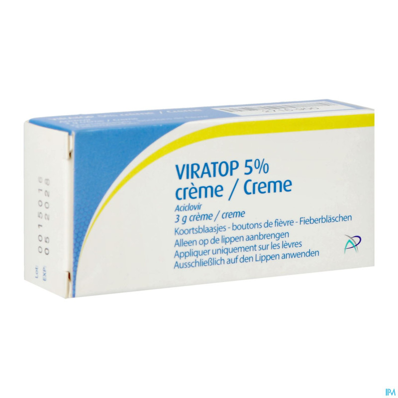 Viratop apotex 5 % creme 3 g