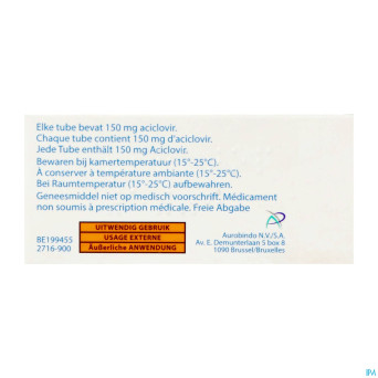 Viratop apotex 5 % creme 3 g