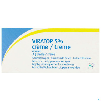 Viratop apotex 5 % creme 3 g