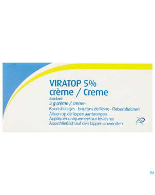 Viratop apotex 5 % creme 3 g